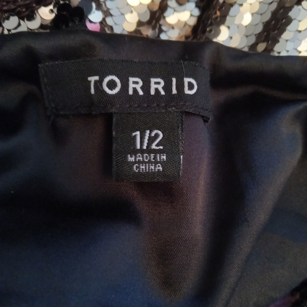 TORRID sequined evening jacket. Bronze and black. 14/16 18/20 - Picture 8 of 9